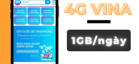 Đăng ký gói cước 4G Vinaphone 1GB/ngày giá cực rẻ chỉ từ 2k, 3k