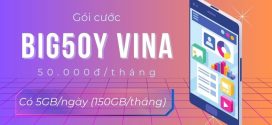 Đăng ký gói BIG50Y VinaPhone Chỉ 50.000 Đồng Nhận Ngay 150GB